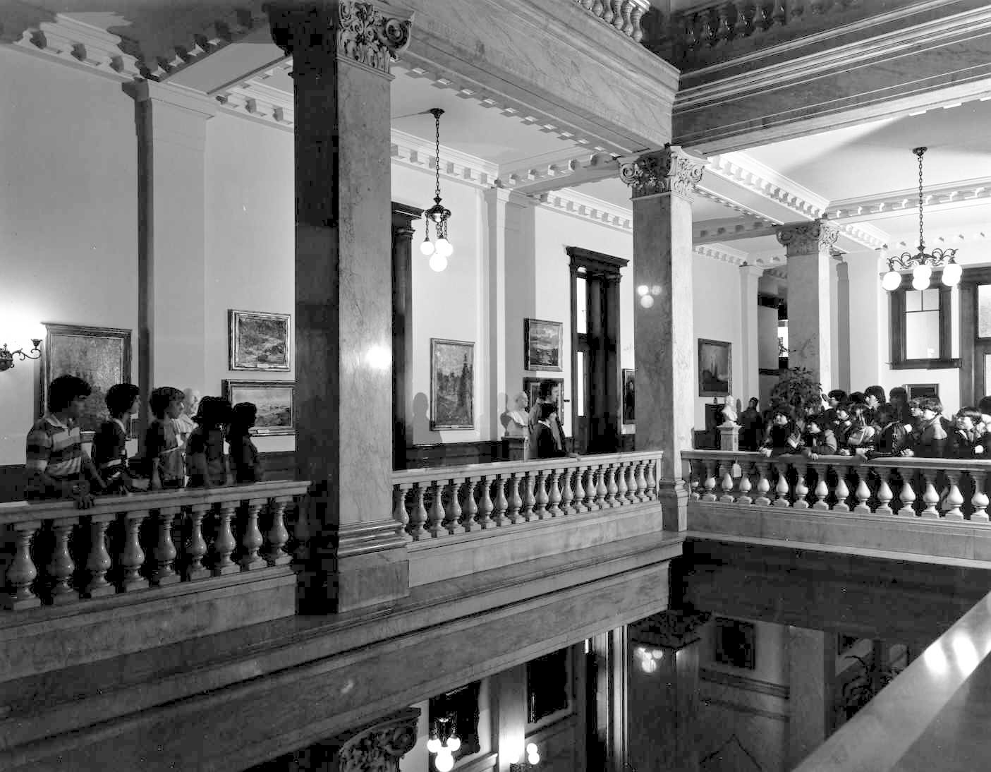 tour group inside Legislative Building