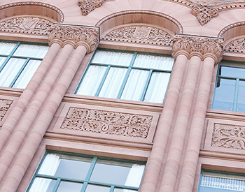 Exterior Legislative Building windows