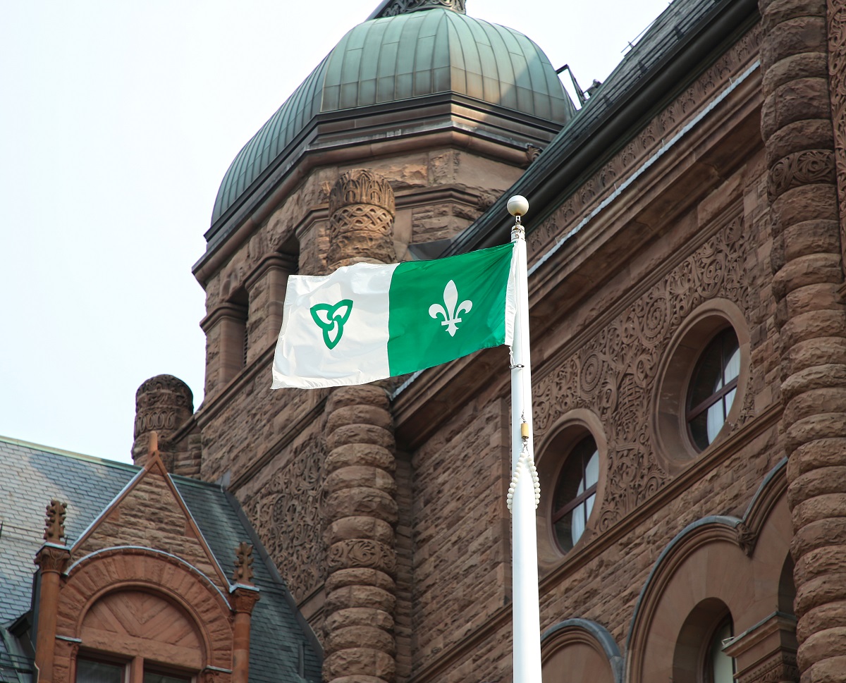 Photo du drapeau franco-ontarien