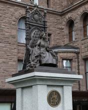 Queen Elizabeth II monument in front of Legislative Building