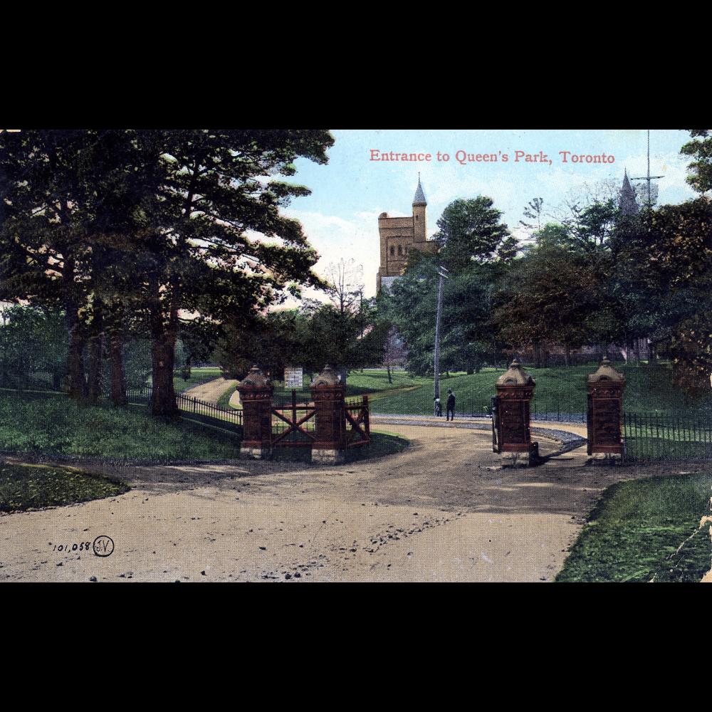 Entrance to Queen’s Park, looking north.